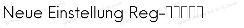 Neue Einstellung Reg字体转换